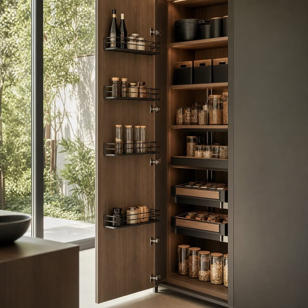 Hochschrank mit eleganter Innenorganisation